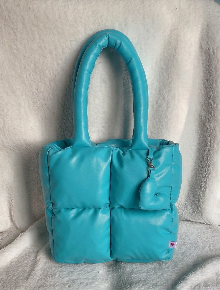 Midi Puffer Turquesa