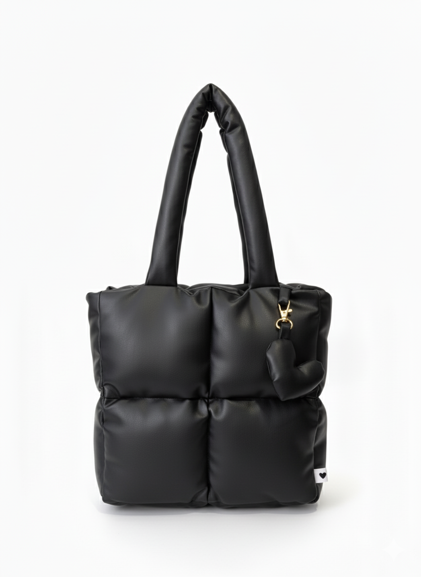 Midi Puffer Negra