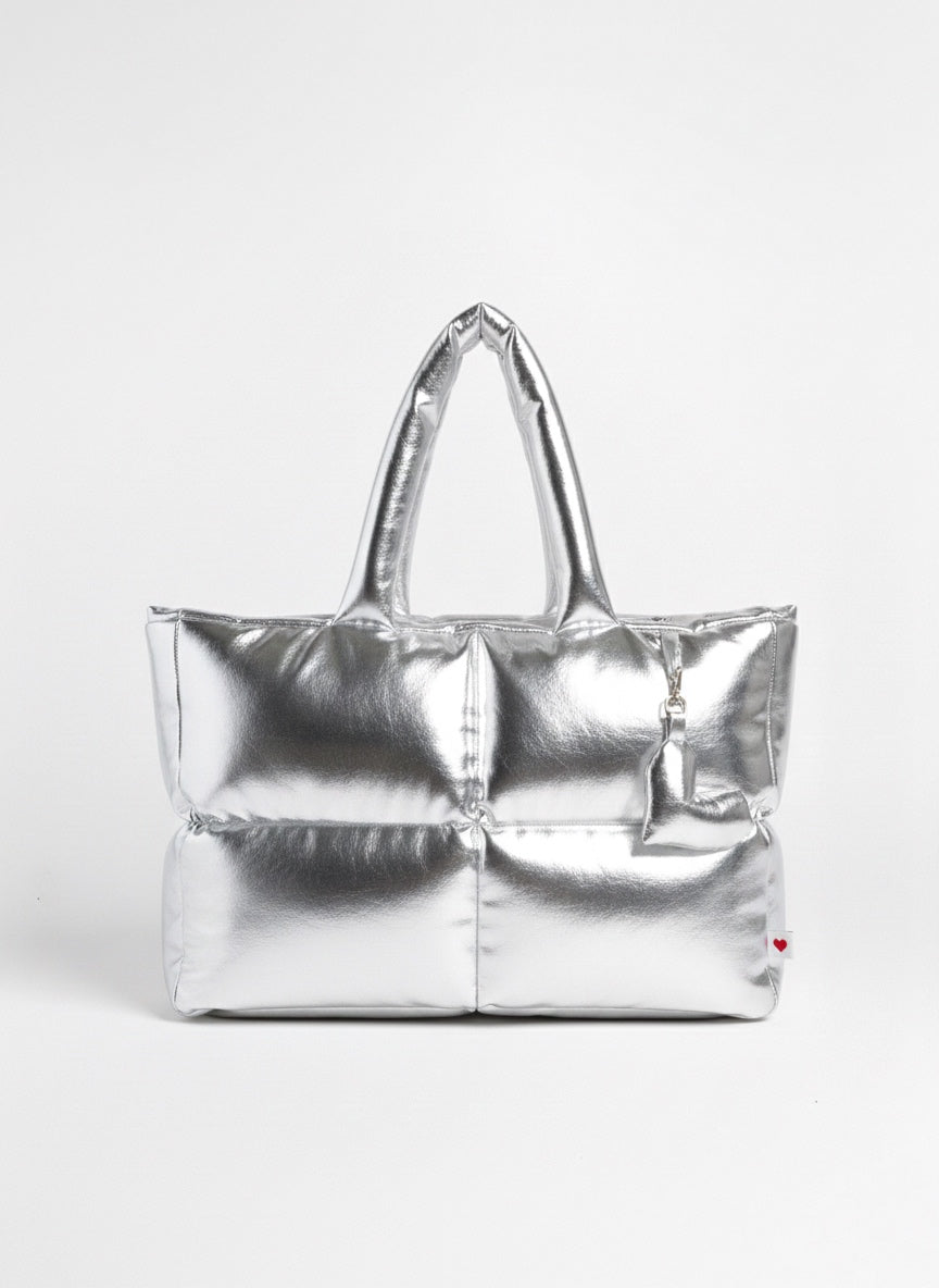 Maxi puffer Plata