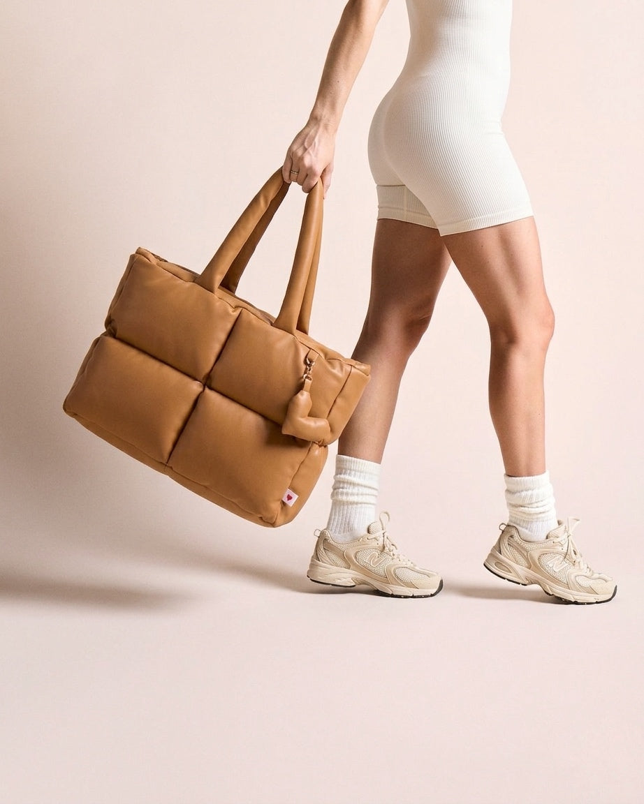 Maxi puffer Camel