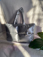 Maxi puffer Plata