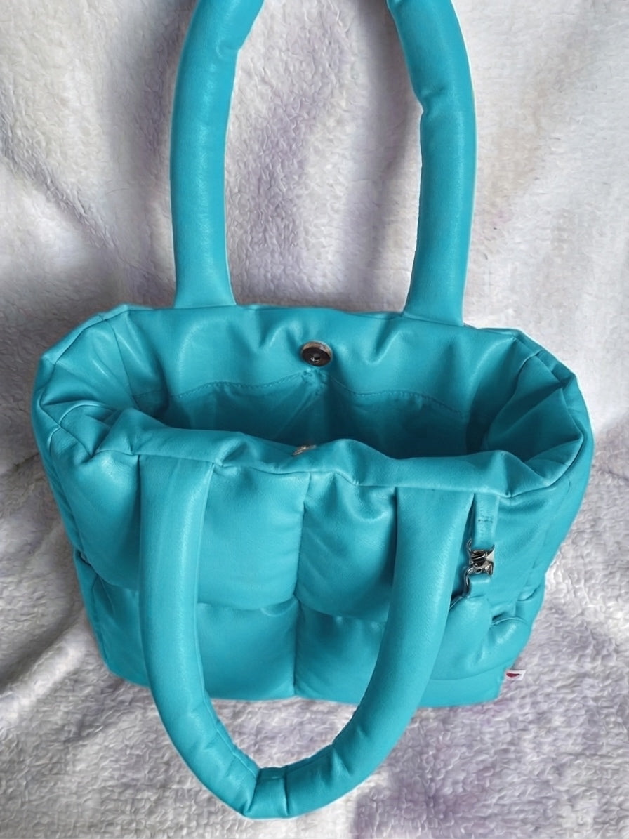 Midi Puffer Turquesa