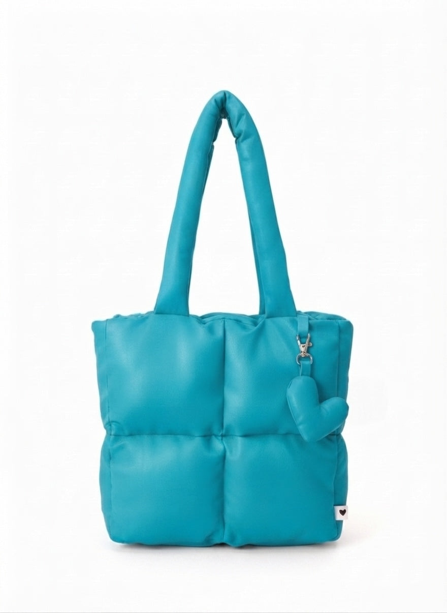Midi Puffer Turquesa
