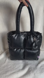 Midi Puffer Negra